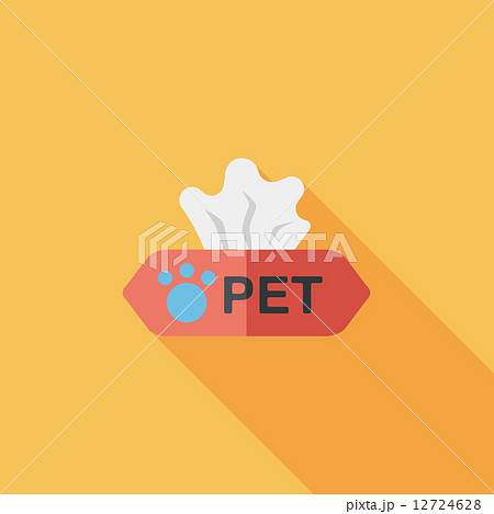 Pet style tissue case flat icon with long shadow,eps10 12724628