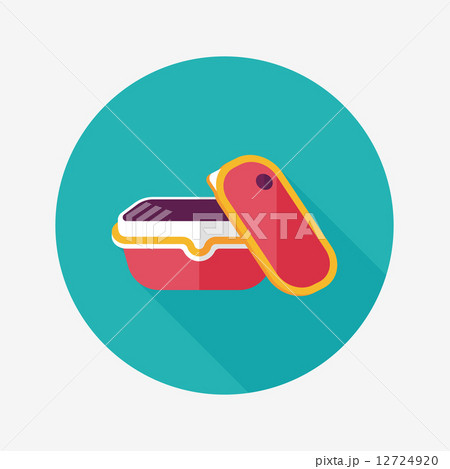 kitchenware preserving container flat icon with long shadow,eps1 12724920