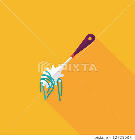 kitchenware spaghetti spoon flat icon with long shadow,eps10 kitchenware spaghetti spoon flat icon with long shadow,eps10 12725037