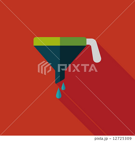 kitchenware funnel flat icon with long shadow,eps10 kitchenware funnel flat icon with long shadow,eps10 12725309