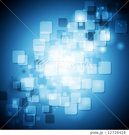 Blue shiny squares technical background 12726426
