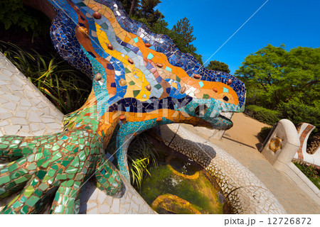 Mosaic Salamander - Park Guell - Barcelona Mosaic Salamander - Park Guell - Barcelona 12726872