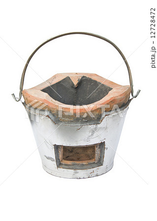 The Charcoal stove of thai style isolated on white background. The Charcoal stove of thai style isolated on white background. 12728472