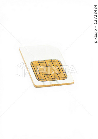SIM card for cellphone isolated on white background. SIM card for cellphone isolated on white background. 12728484