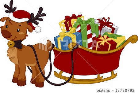 Reindeer Sleigh Reindeer Sleigh 12728792