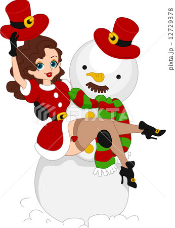 Pinup Girl Snowman 12729378
