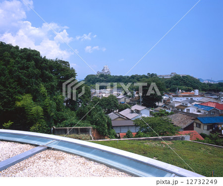 「世界文化遺産」新・姫路城(別名:白鷺城）（姫路文学館よりを展望）/国宝/日本100名城/日本三大名城 12732249