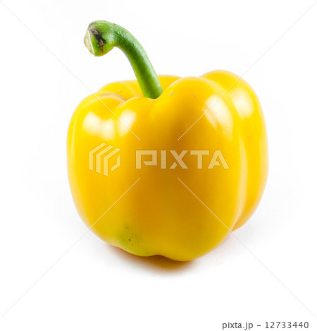 Yellow bell pepper isolated on white background 12733440