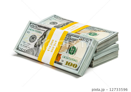 Bundles of 100 US dollars 2013 edition banknotes 12733596