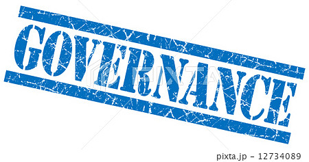 governance blue grungy stamp isolated on white background 12734089