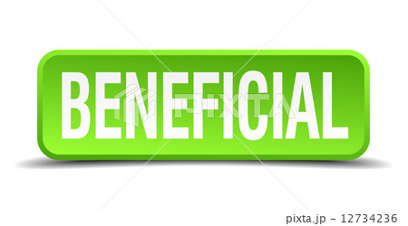 beneficial green 3d realistic square isolated button beneficial green 3d realistic square isolated button 12734236