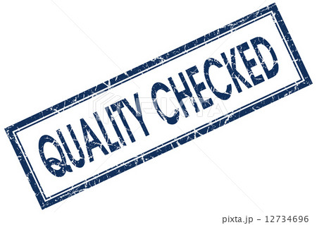 quality checked blue square stamp 12734696
