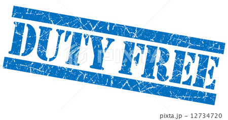 Duty Free blue grunge stamp 12734720