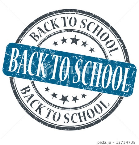 Back to school blue grunge textured vintage isolated stamp Back to school blue grunge textured vintage isolated stamp 12734738