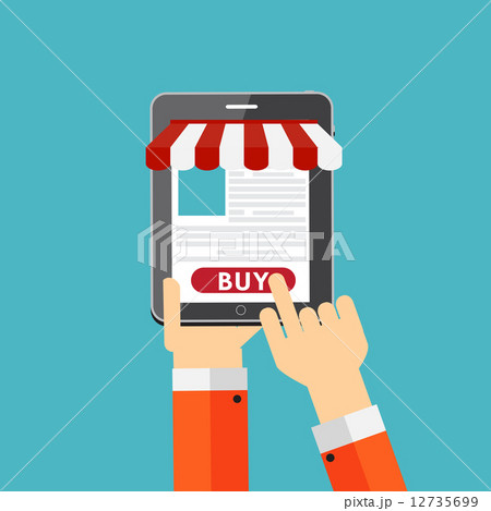 Online Shopping Flat Concept for Mobile Apps 12735699