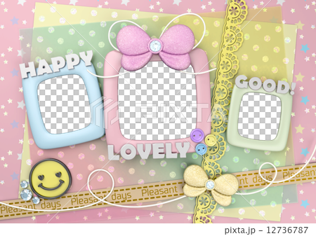 フォトフレーム (パステルポップA判) フォトフレーム (パステルポップA判) 12736787