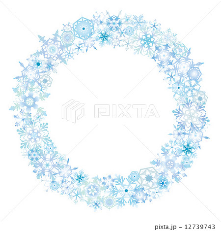 雪の結晶の輪のイラスト素材