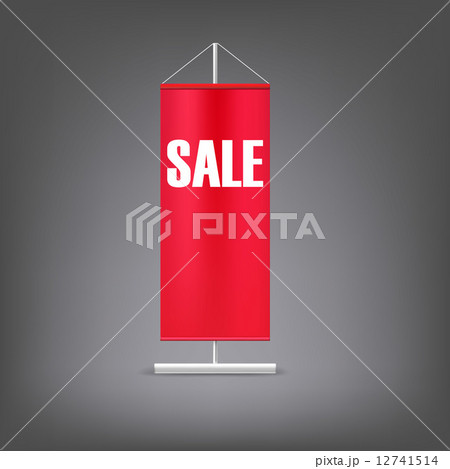 Sale banner. Red advertising stand. 12741514