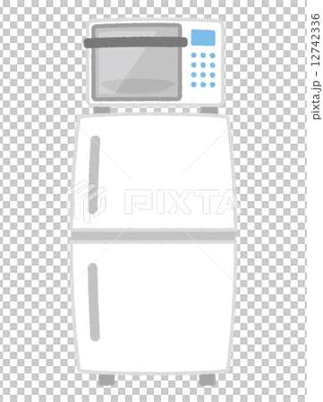 電子レンジ 冷蔵庫 のイラスト素材