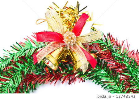 Christmas bells with red and green wreath. 12743543