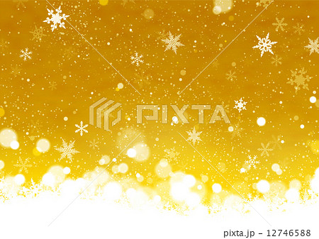 イラスト素材：クリスマス　背景　金 12746588