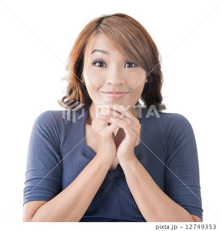 happy Asian girl face 12749353