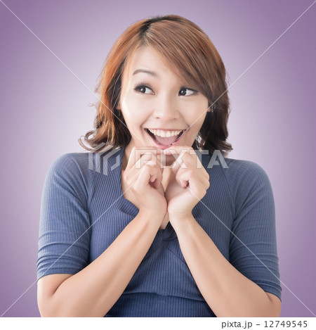 Surprised Asian woman 12749545