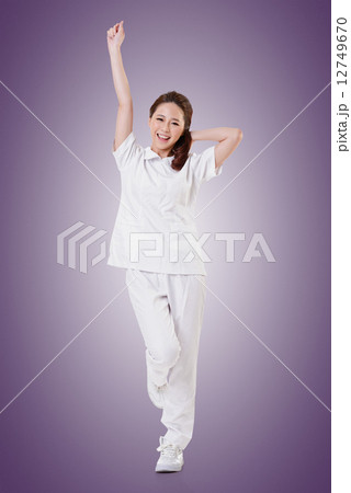 Cheerful Asian nurse Cheerful Asian nurse 12749670