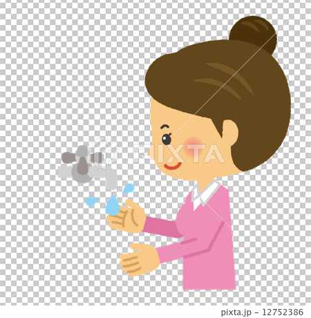 婦女，洗手洗手 12752386