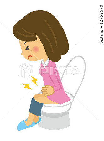 トイレの女性のイラスト素材