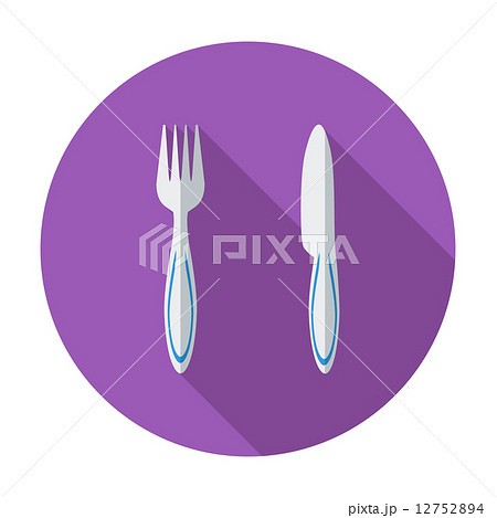 Cutlery single flat icon. 12752894