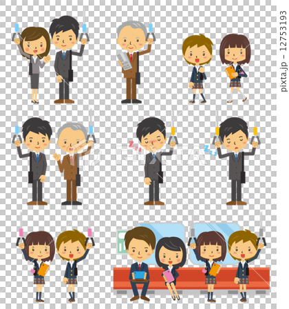 通勤通学のイラスト素材