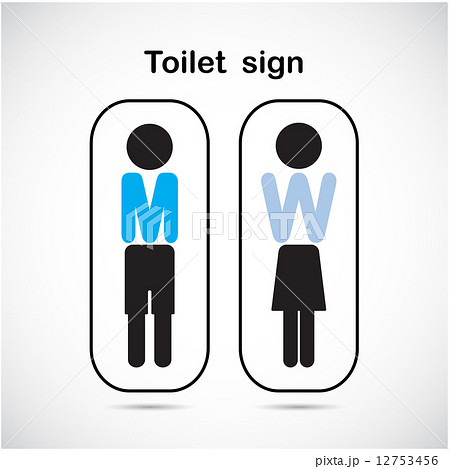 Man and woman toilet sign, restroom symbol . Man and woman toilet sign, restroom symbol . 12753456