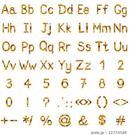 Set of letters and signs with painting 12754586