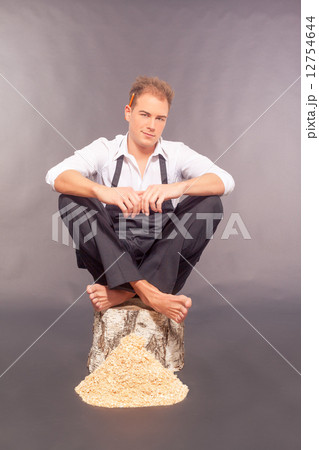 Stereotypical young country bumpkin 12754644