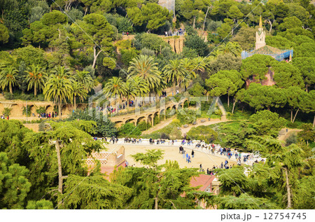 Park Guell in Barcelona, Spain 12754745
