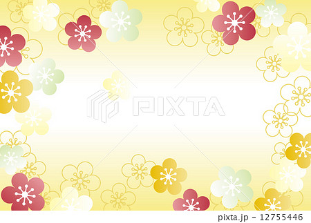 和柄 梅のイラスト素材 12755446 Pixta