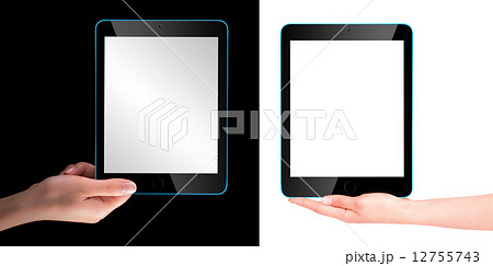Touch screen tablet computer with hand 12755743