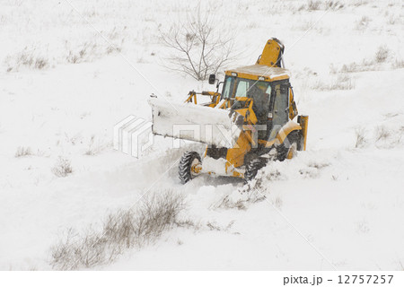 Clearing the road from snow Clearing the road from snow 12757257