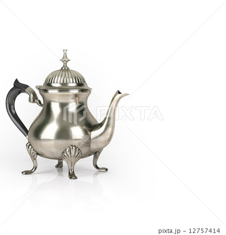 Vintage Metal Coffee Pot On White Background 3d Illustration 12757414