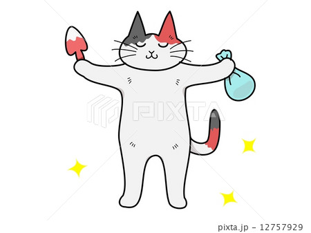 糞を掃除した猫 糞を掃除した猫 12757929