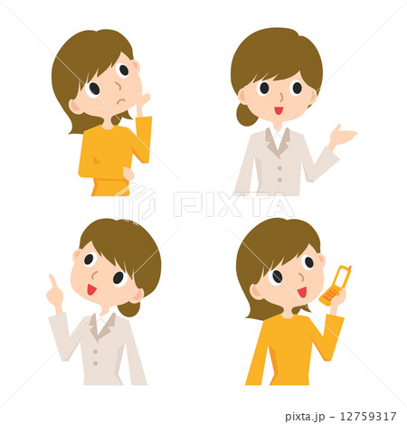 人物 女性 ビジネスウーマンのイラスト 12759317