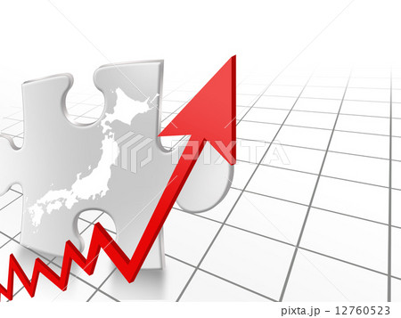 右肩上がり日本経済のイラスト素材
