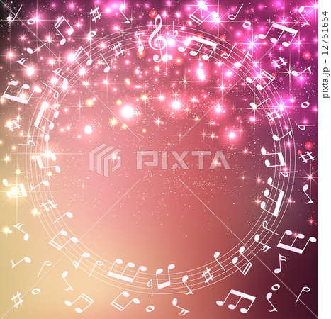 音符　楽譜　背景 12761664