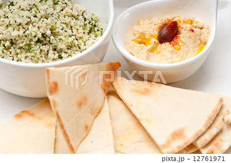 taboulii couscous with hummus 12761971