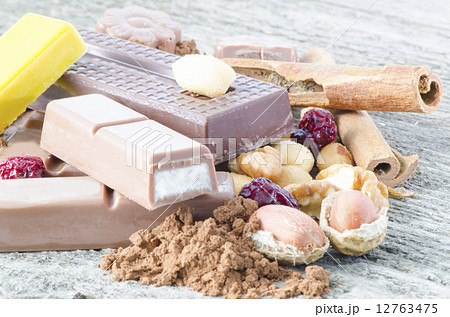 Chocolate and ingredients 12763475