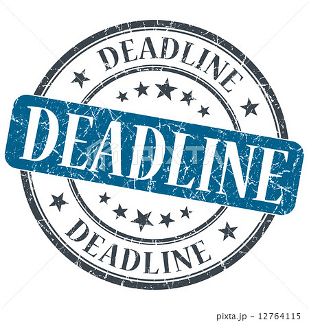 Deadline blue grunge textured vintage isolated stamp 12764115