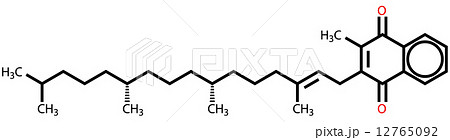 Vitamin K1 (phylloquinone) structural formula 12765092