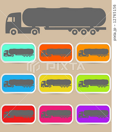 Icon trucks with tanks. Vector Icon trucks with tanks. Vector 12765156