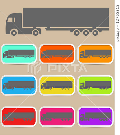 Icon trucks with refrigerator. Vector 12765315
